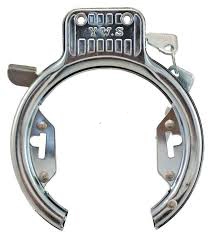 Ringlås Sølv Med Bolte Og 2 Nøgler